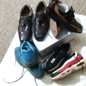 Two pair of men's dress shoes two pair of Nike Air Max.. this is a great bundle